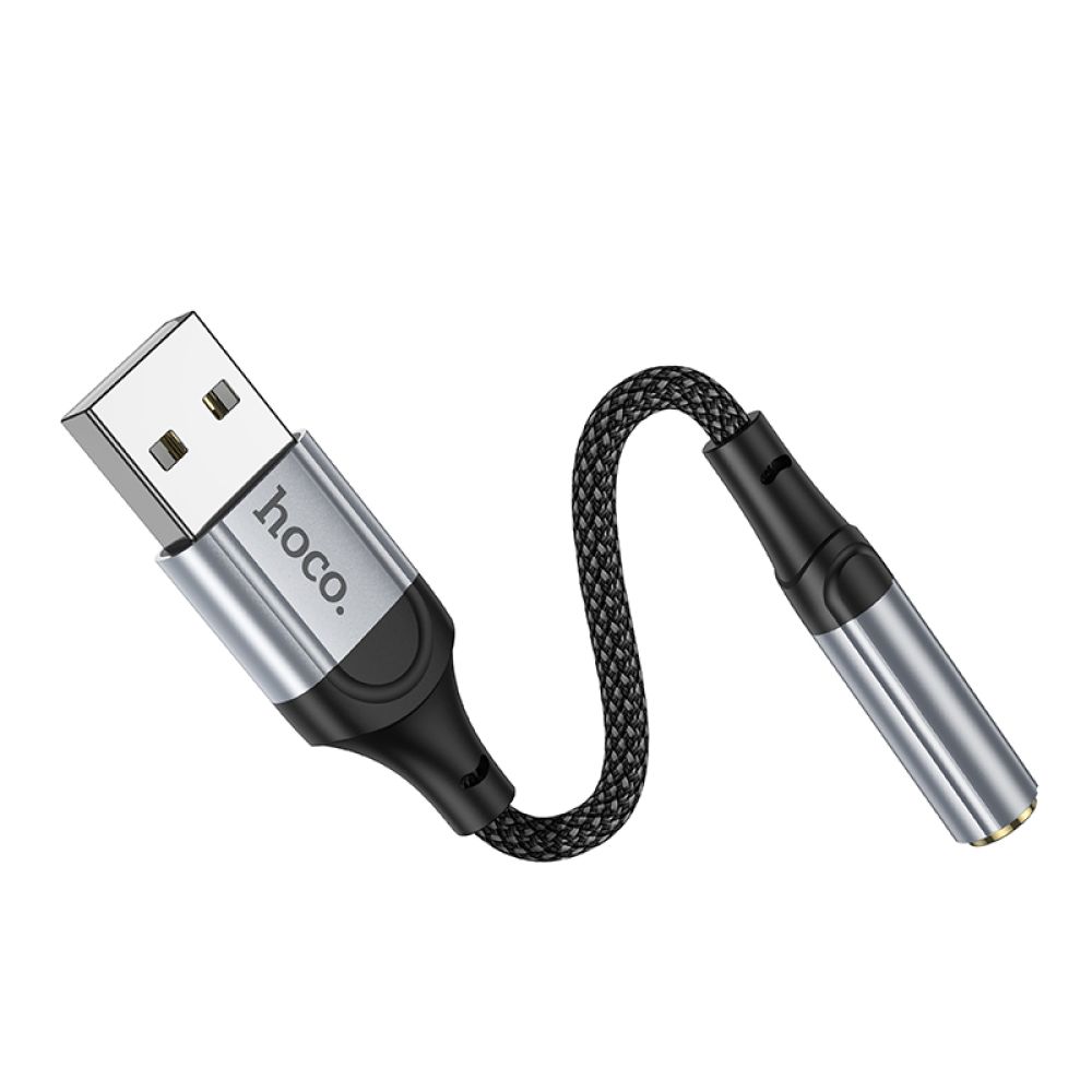 Купить ПЕРЕХОДНИК HOCO LS36 SOUND CARD USB TO AUX 3.5MM (FEMALE) 12CM_6