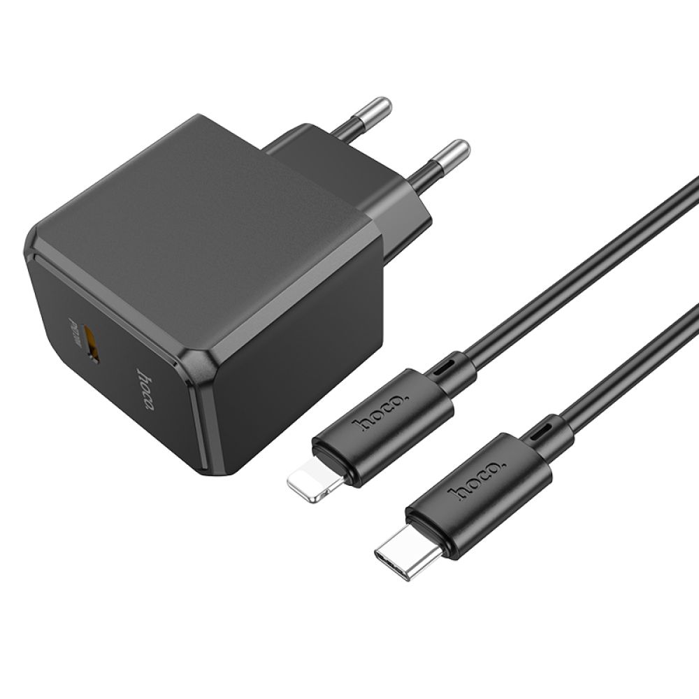 Купить СЕТЕВОЕ ЗАРЯДНОЕ УСТРОЙСТВО HOCO CS13A 1USB-C PD/QC 20W+TYPE-C TO LIGHTNING_3