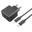 Купить СЕТЕВОЕ ЗАРЯДНОЕ УСТРОЙСТВО HOCO CS13A 1USB-C PD/QC 20W+TYPE-C TO LIGHTNING_3