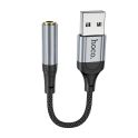 Купить ПЕРЕХОДНИК HOCO LS36 SOUND CARD USB TO AUX 3.5MM (FEMALE) 12CM