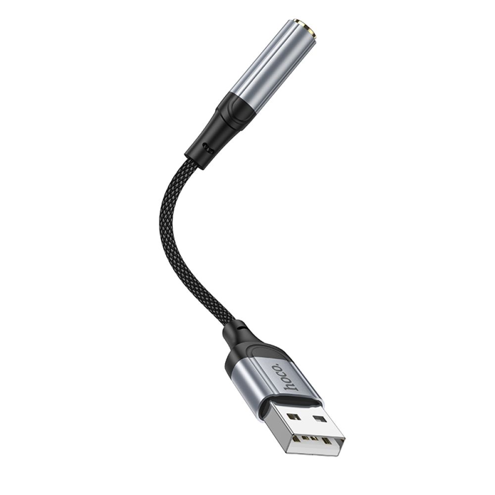Купить ПЕРЕХОДНИК HOCO LS36 SOUND CARD USB TO AUX 3.5MM (FEMALE) 12CM_3
