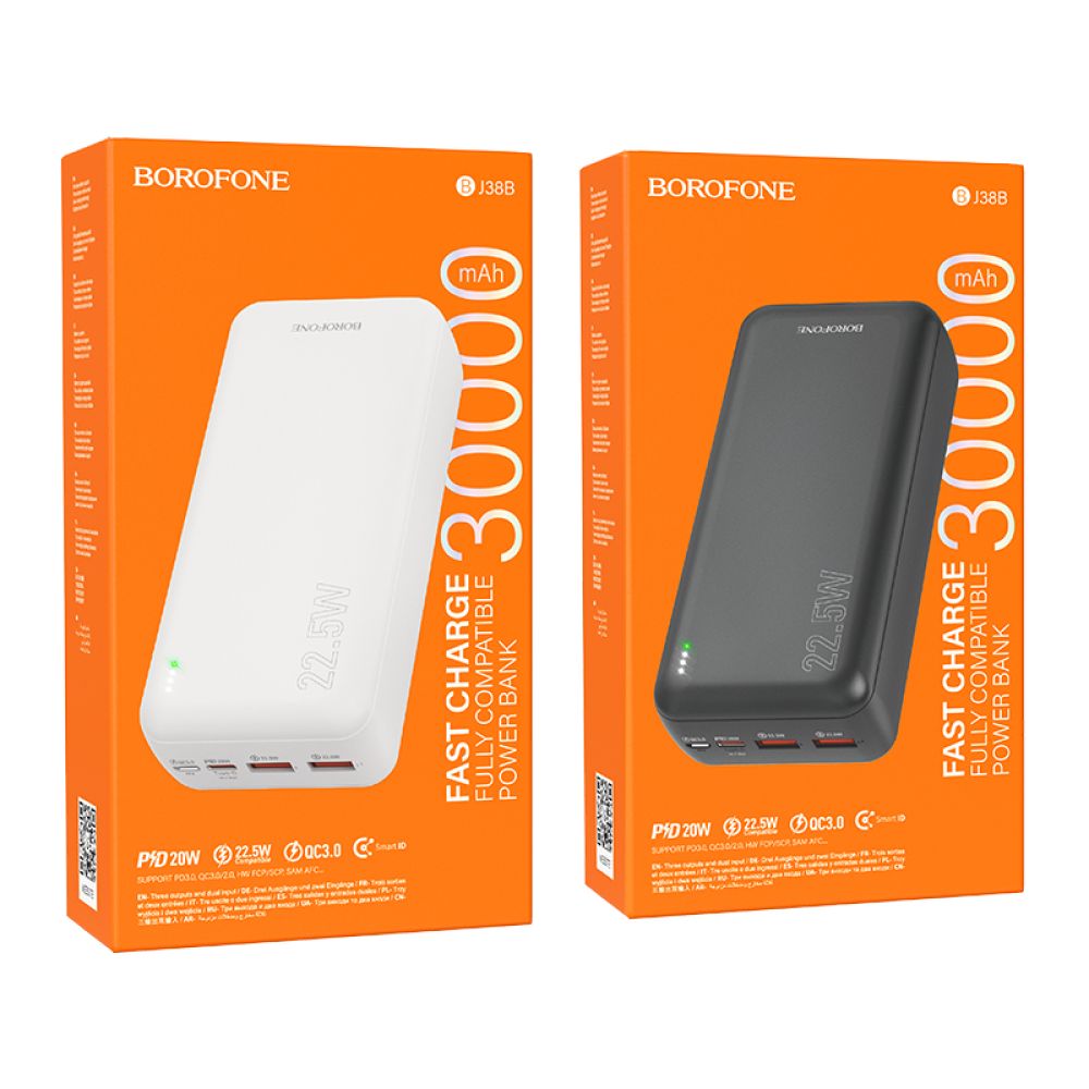 Купить POWER BANK BOROFONE BJ38B POWER 22.5W+PD20W 30000 MAH_1