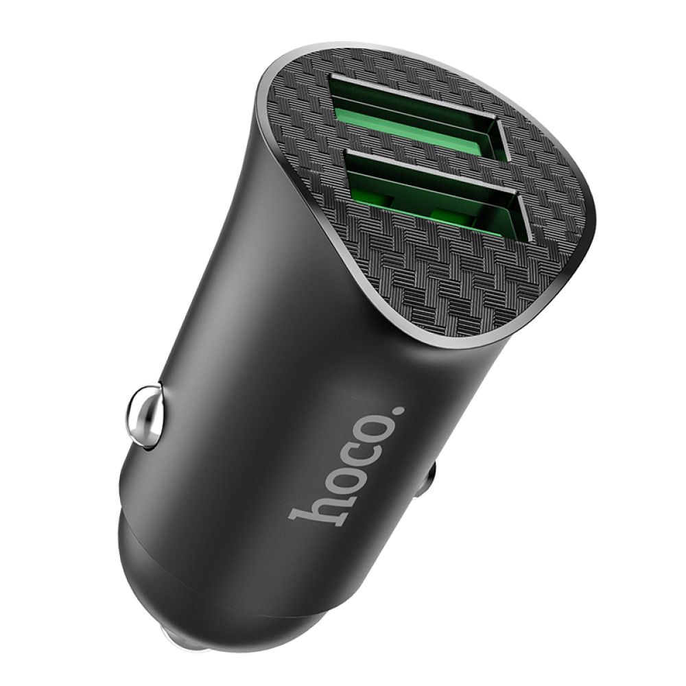 Авто Зарядное Устройство Hoco Z39 QC3.0 2USB (Черный)