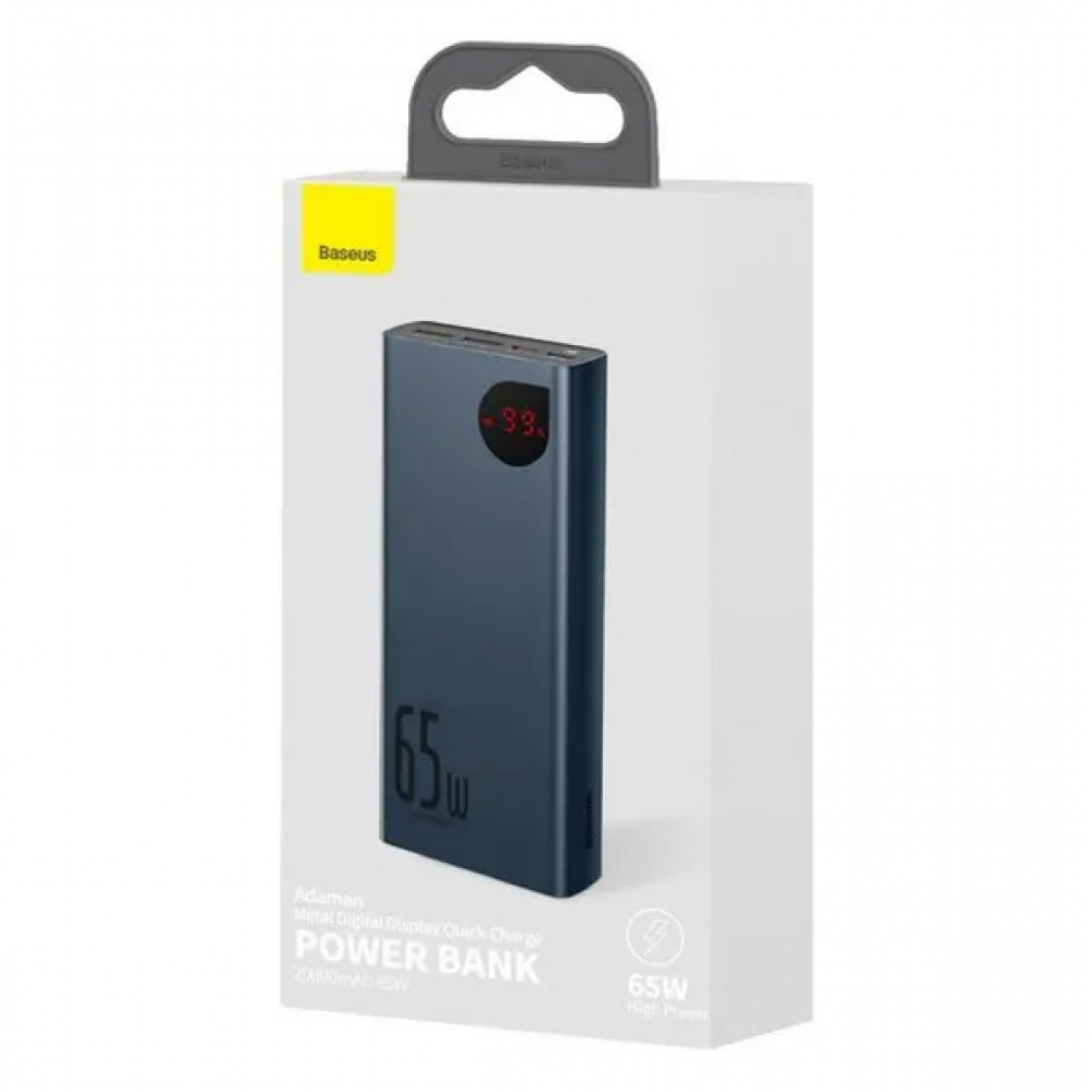Купить POWER BANK BASEUS ADAMAN METAL 65W 20000 MAH CABLE USB TO TYPE-C 3A 0.3 (PPIMDA-D)