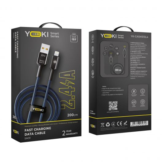 Купить USB YOKI SMART YK-SM31 LIGHTNING 2.4A 2M