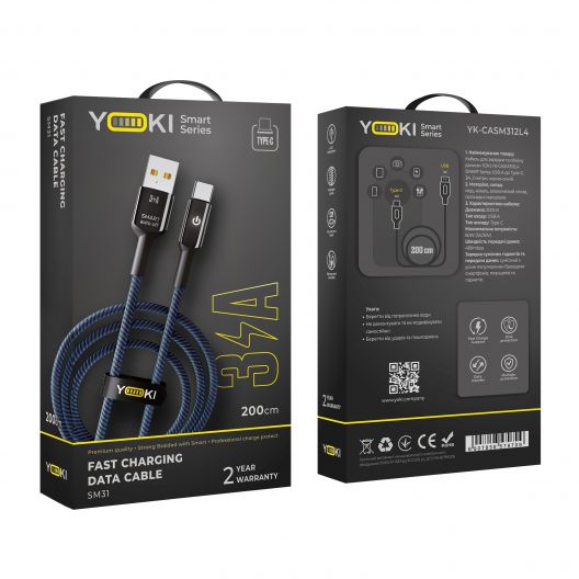 Купить USB YOKI SMART YK-SM31 TYPE-C 3A 2M