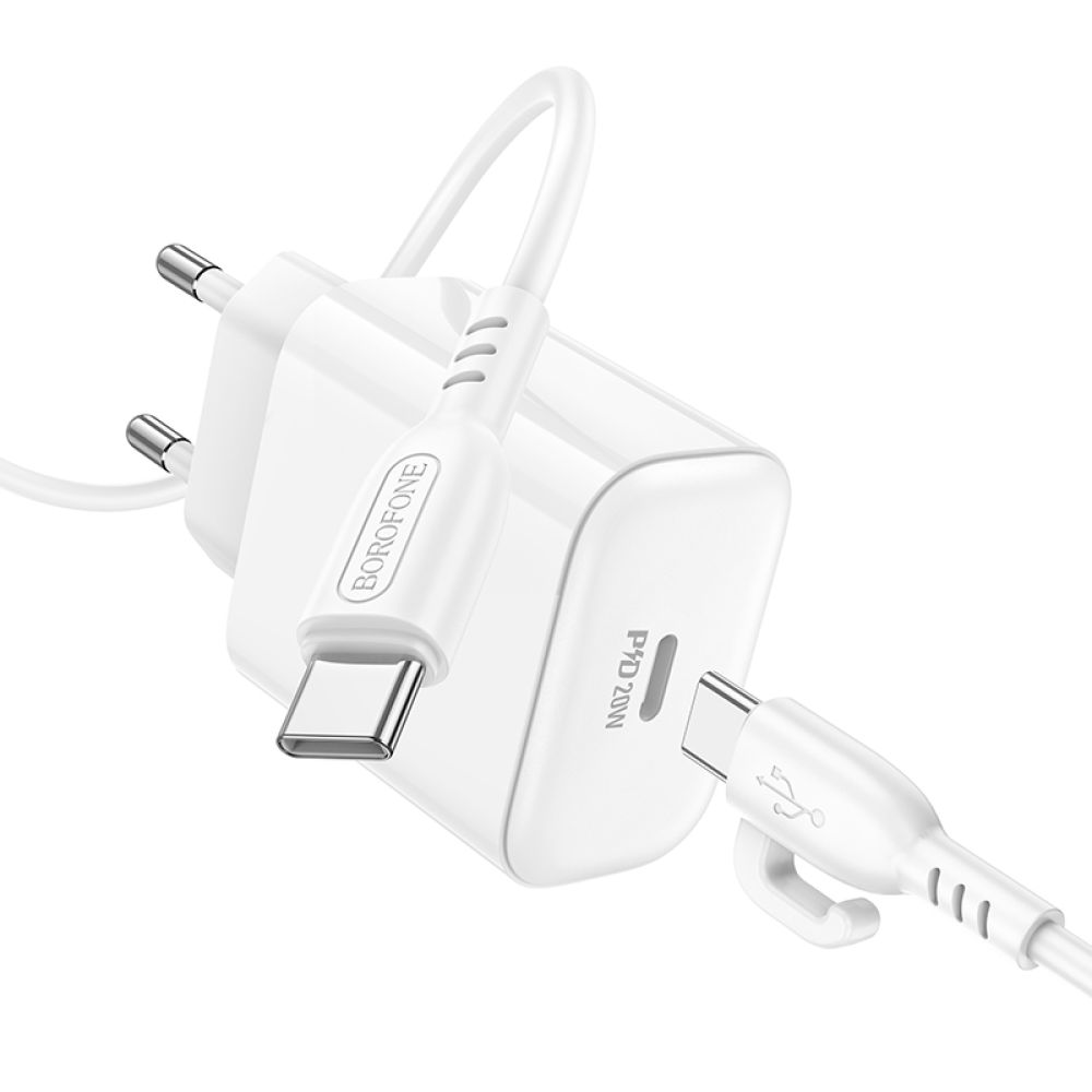 Купить СЕТЕВОЕ ЗАРЯДНОЕ УСТРОЙСТВО BOROFONE BA81A 1USB-C PD/QC 20W+TYPE-C TO TYPE-C_2