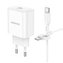 Купить СЕТЕВОЕ ЗАРЯДНОЕ УСТРОЙСТВО BOROFONE BA81A 1USB-C PD/QC 20W+TYPE-C TO TYPE-C_3