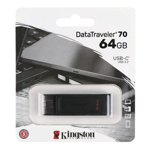 Купити USB ФЛЕШ-НАКОПИЧУВАЧ 3.2 KINGSTON DT 70 64GB TYPE-C