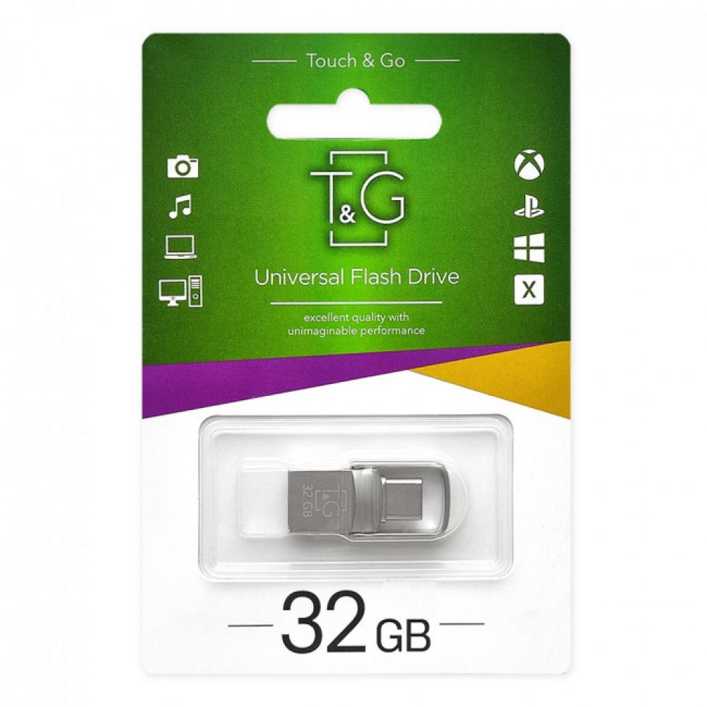 Купить USB OTG T&G 2&1 TYPE C 32GB METAL 104