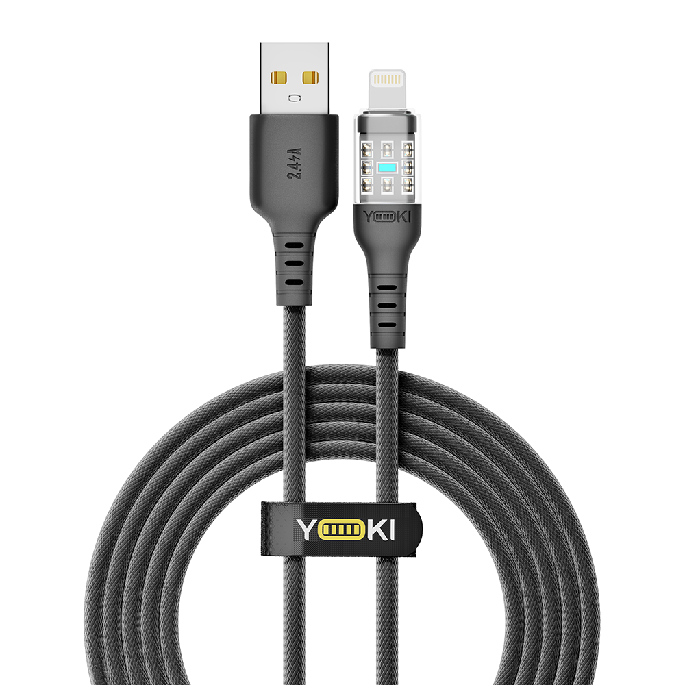 Купить USB YOKI CYBER YK-CY23 LIGHTNING 2.4A 2M_1
