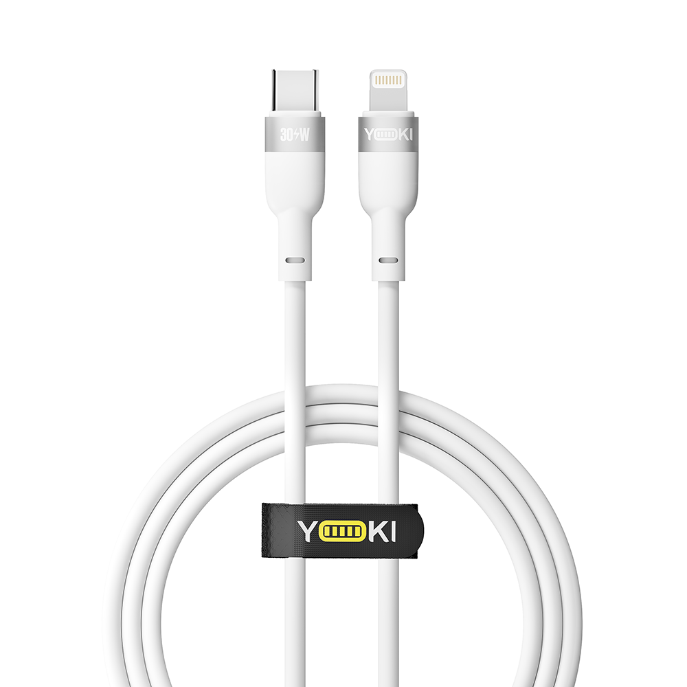 Купить USB YOKI SILICONE YK-SI50 TYPE-C TO LIGHTNING 30W 1.2M_1