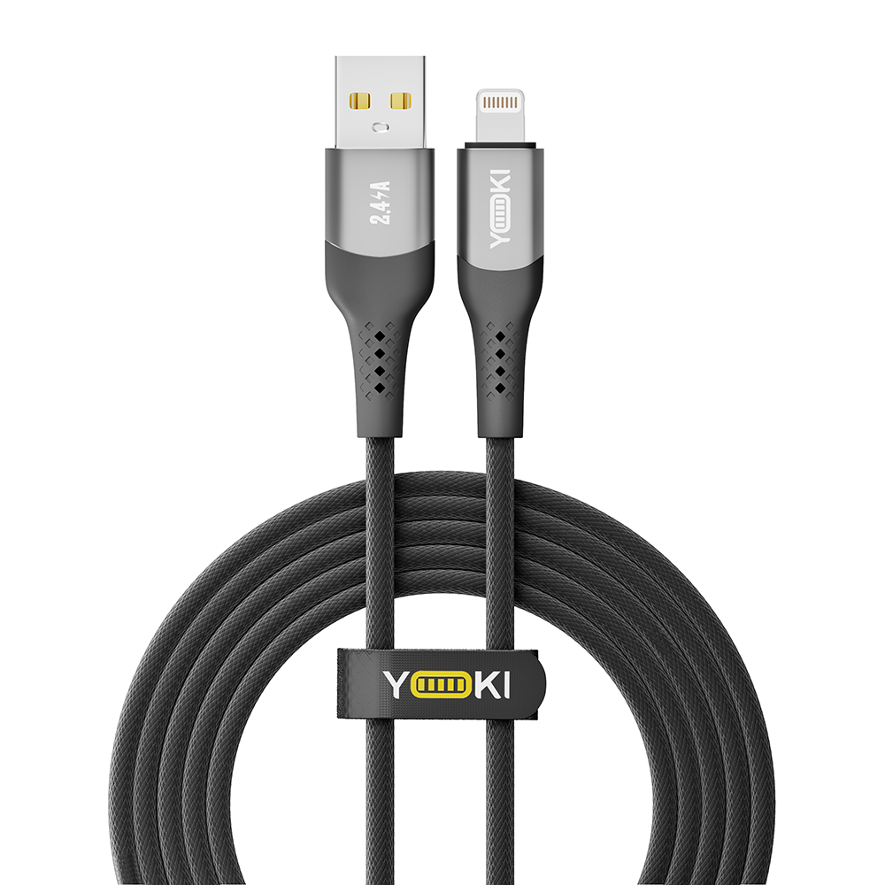 Купить USB YOKI SOLID YK-SO15 LIGHTNING 2.4A 2M_1