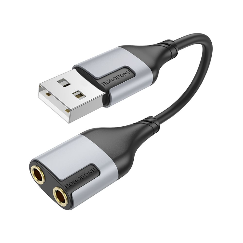 Купить ПЕРЕХОДНИК BOROFONE BV19 CREATOR 2-IN-1 USB TO 3.5MM_2