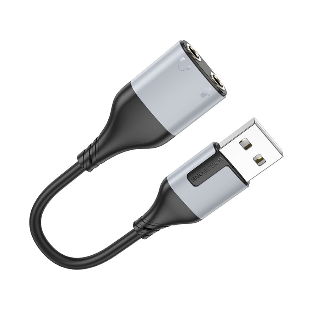 Купить ПЕРЕХОДНИК BOROFONE BV19 CREATOR 2-IN-1 USB TO 3.5MM_4