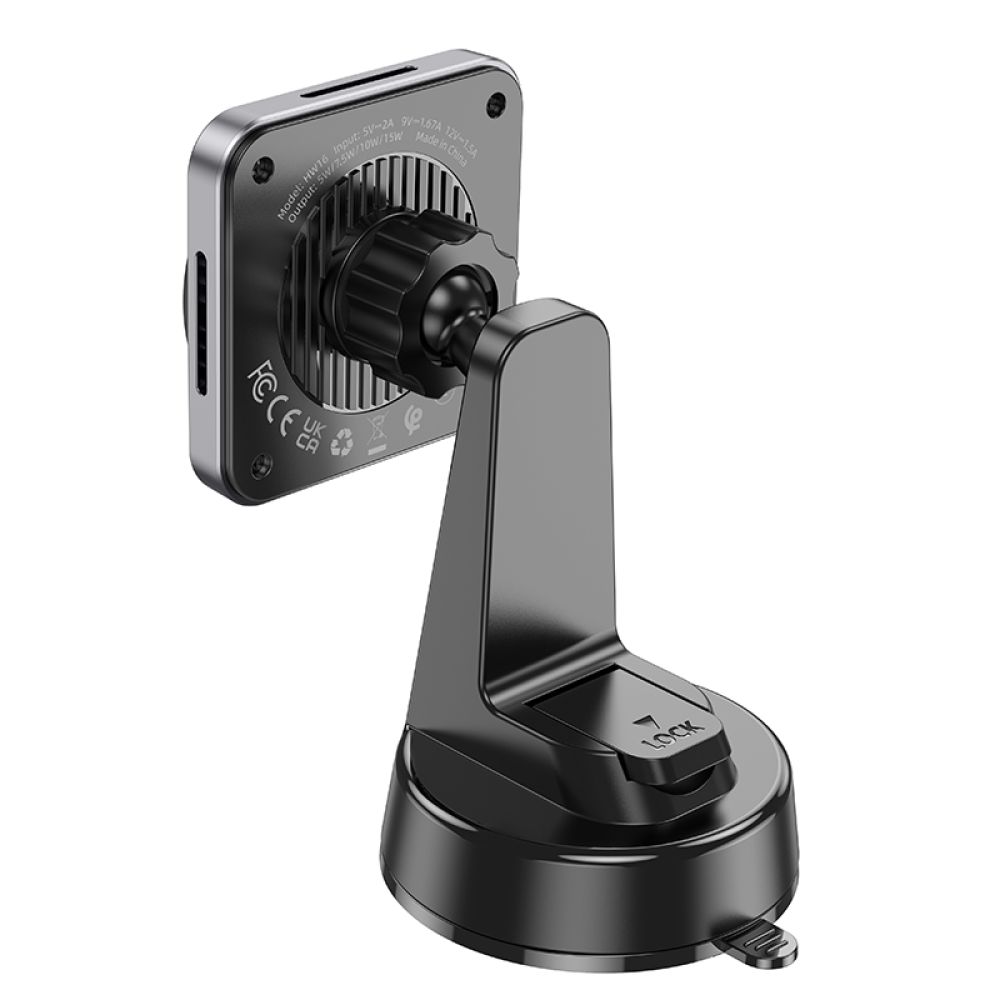 Автотримач Hoco HW16 Magnetic Wireless 15W превью 5