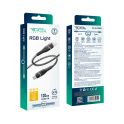 Купить USB RIDEA RC-RL15 RGB LIGHT TYPE-C TO LIGHTNING 30W 1.2M