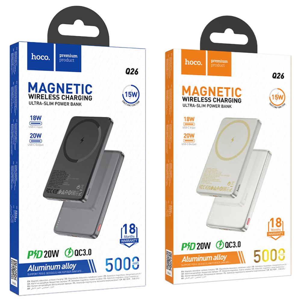 Купить POWER BANK HOCO Q26 JOY PD20W MAGNETIC FAST CHARGING 5000MAH_1