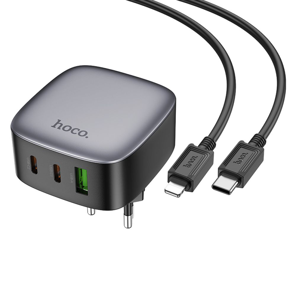 Купить СЕТЕВОЕ ЗАРЯДНОЕ УСТРОЙСТВО HOCO CS33A 1USB/2USB-C PD/QC 30W+TYPE-C TO LIGHTNING_5