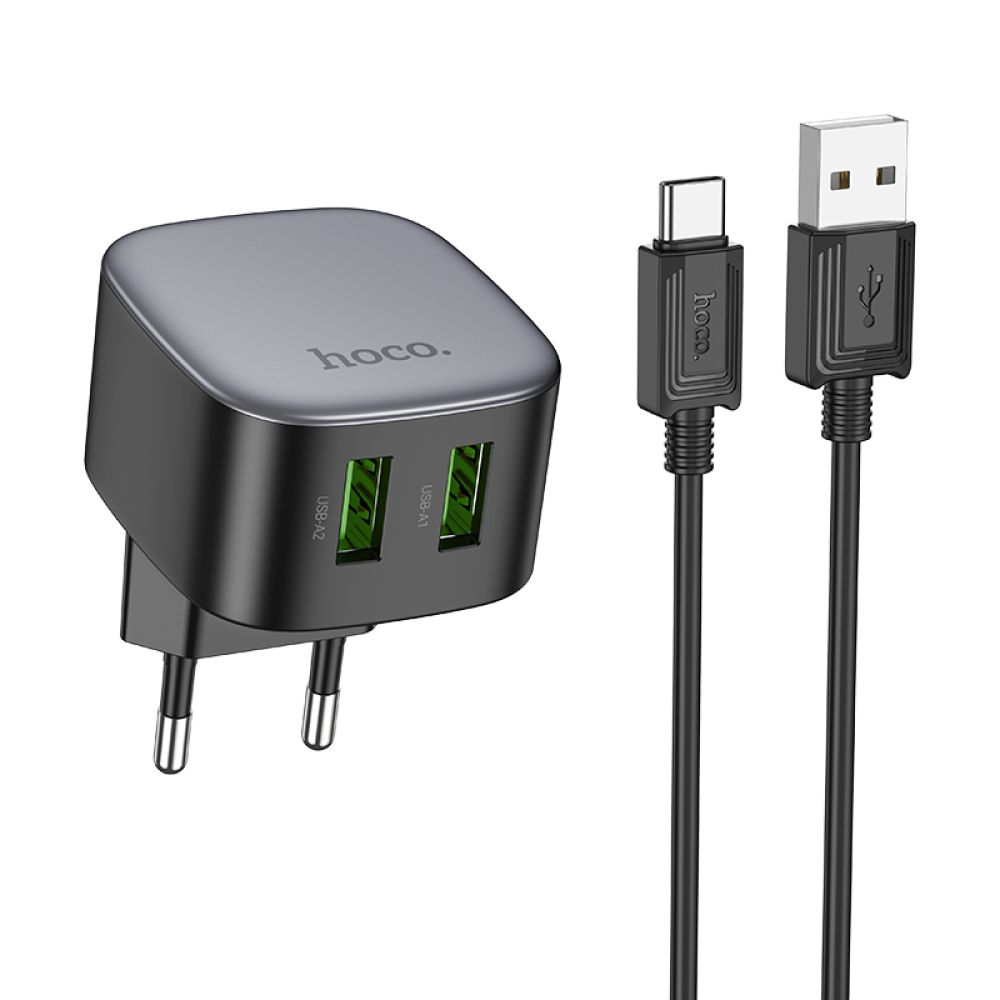 Купить СЕТЕВОЕ ЗАРЯДНОЕ УСТРОЙСТВО HOCO CS34A 2USB QC 18W+USB TO TYPE-C