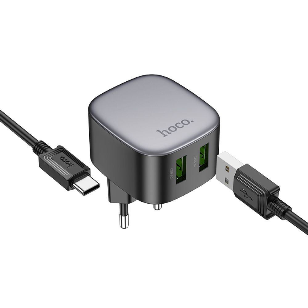 Купить СЕТЕВОЕ ЗАРЯДНОЕ УСТРОЙСТВО HOCO CS34A 2USB QC 18W+USB TO TYPE-C_2