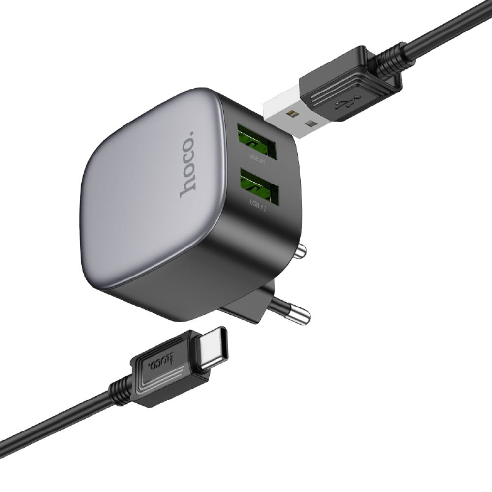 Купить СЕТЕВОЕ ЗАРЯДНОЕ УСТРОЙСТВО HOCO CS34A 2USB QC 18W+USB TO TYPE-C_4