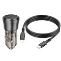Купить АВТО ЗАРЯДНОЕ УСТРОЙСТВО BOROFONE BZ24 1USB-C QC/PD20W+TYPE-C TO LIGHTNING_6