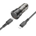 Купить АВТО ЗАРЯДНОЕ УСТРОЙСТВО BOROFONE BZ24 1USB-C QC/PD20W+TYPE-C TO LIGHTNING_3