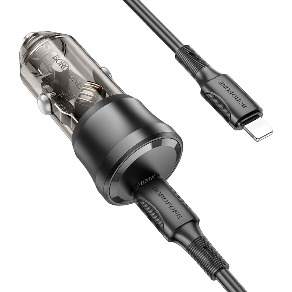 Купить АВТО ЗАРЯДНОЕ УСТРОЙСТВО BOROFONE BZ24 1USB-C QC/PD20W+TYPE-C TO LIGHTNING_2
