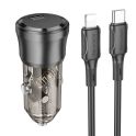 Купить АВТО ЗАРЯДНОЕ УСТРОЙСТВО BOROFONE BZ24 1USB-C QC/PD20W+TYPE-C TO LIGHTNING_1