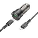 Купить АВТО ЗАРЯДНОЕ УСТРОЙСТВО BOROFONE BZ25 1USB/1USB-C QC/PD38W+TYPE-C TO LIGHTNING_4