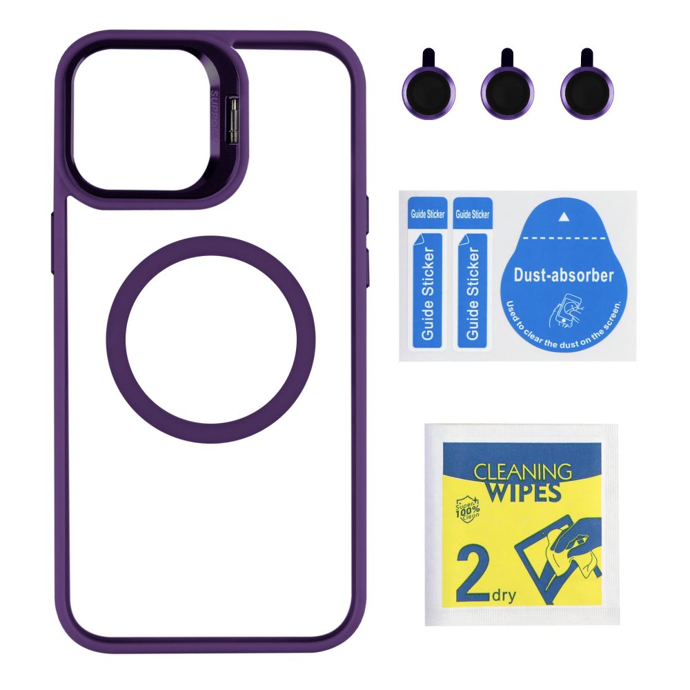 Купить ЧЕХОЛ TPU+PC+METAL STAND CASE WITH MAGSAFE AND CAMERA LENSES ДЛЯ IPHONE 13 PRO MAX_3