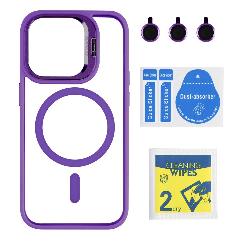 Купить ЧЕХОЛ TPU+PC+METAL STAND CASE WITH MAGSAFE AND CAMERA LENSES ДЛЯ IPHONE 14 PRO_9