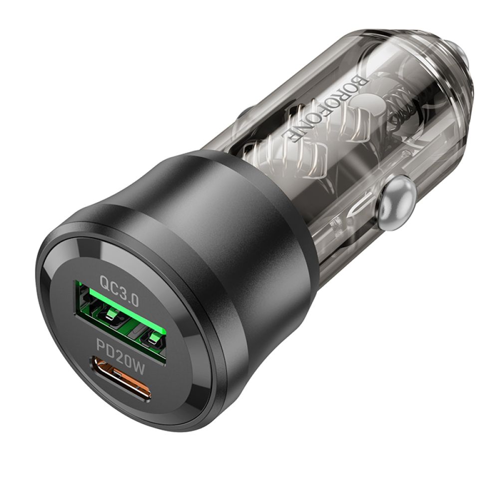 Купить АВТО ЗАРЯДНОЕ УСТРОЙСТВО BOROFONE BZ25 1USB/1USB-C QC/PD38W_1