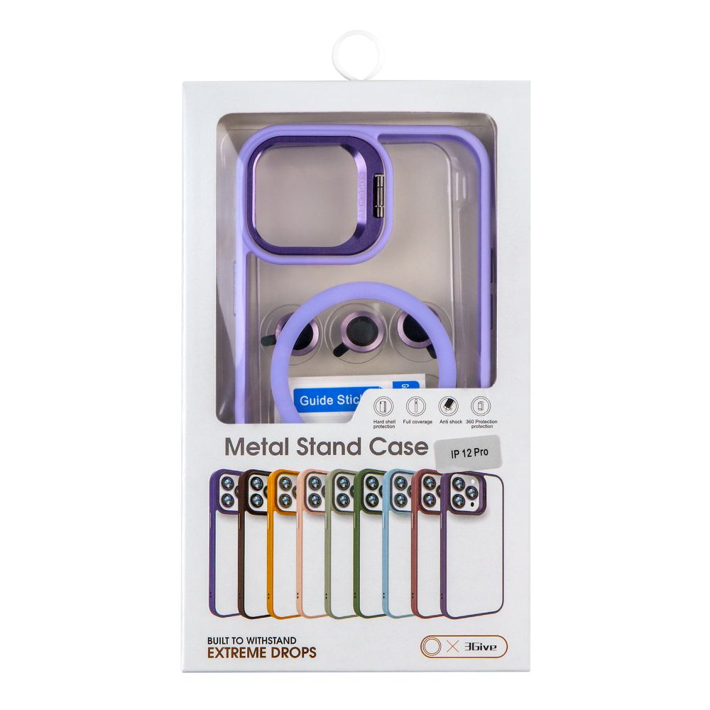 Купить ЧЕХОЛ TPU+PC+METAL STAND CASE WITH MAGSAFE AND CAMERA LENSES ДЛЯ IPHONE 12/12 PRO_8