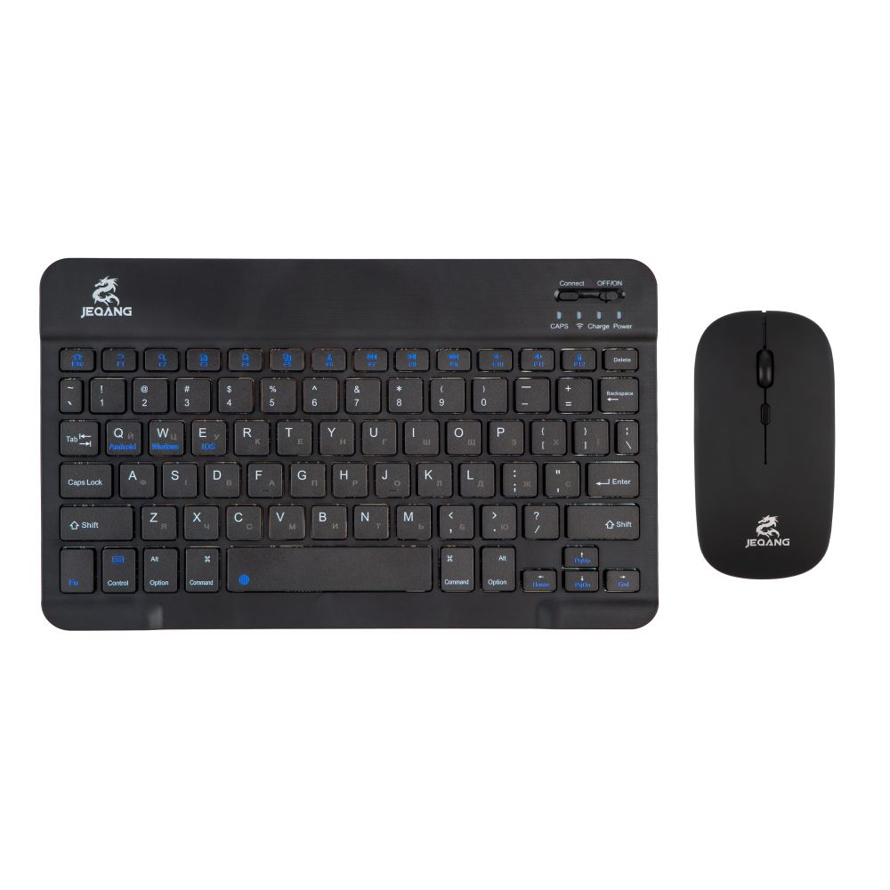 Купить БЕСПРОВОДНАЯ КЛАВИАТУРА И МЫШЬ JEQANG JB-986 BT KEYBOARD+MOUSE+BRACKET_1