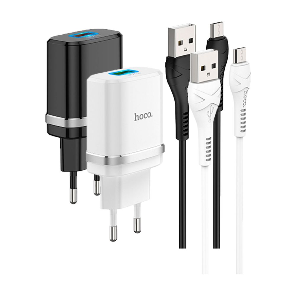 Купить СЕТЕВОЕ ЗАРЯДНОЕ УСТРОЙСТВО HOCO C12Q QC 3.0 18W MICRO