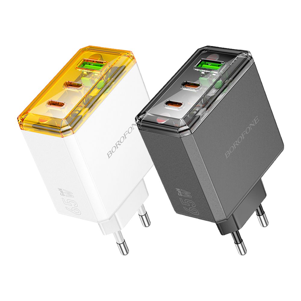 Купить СЕТЕВОЕ ЗАРЯДНОЕ УСТРОЙСТВО BOROFONE BAS34A 2TYPE-C/1USB PD/QC 65W