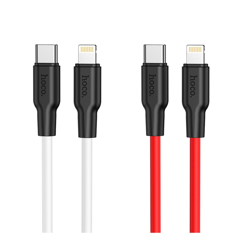 Купить USB HOCO X21 PLUS SILICONE PD 20W TYPE-C TO LIGHTNING