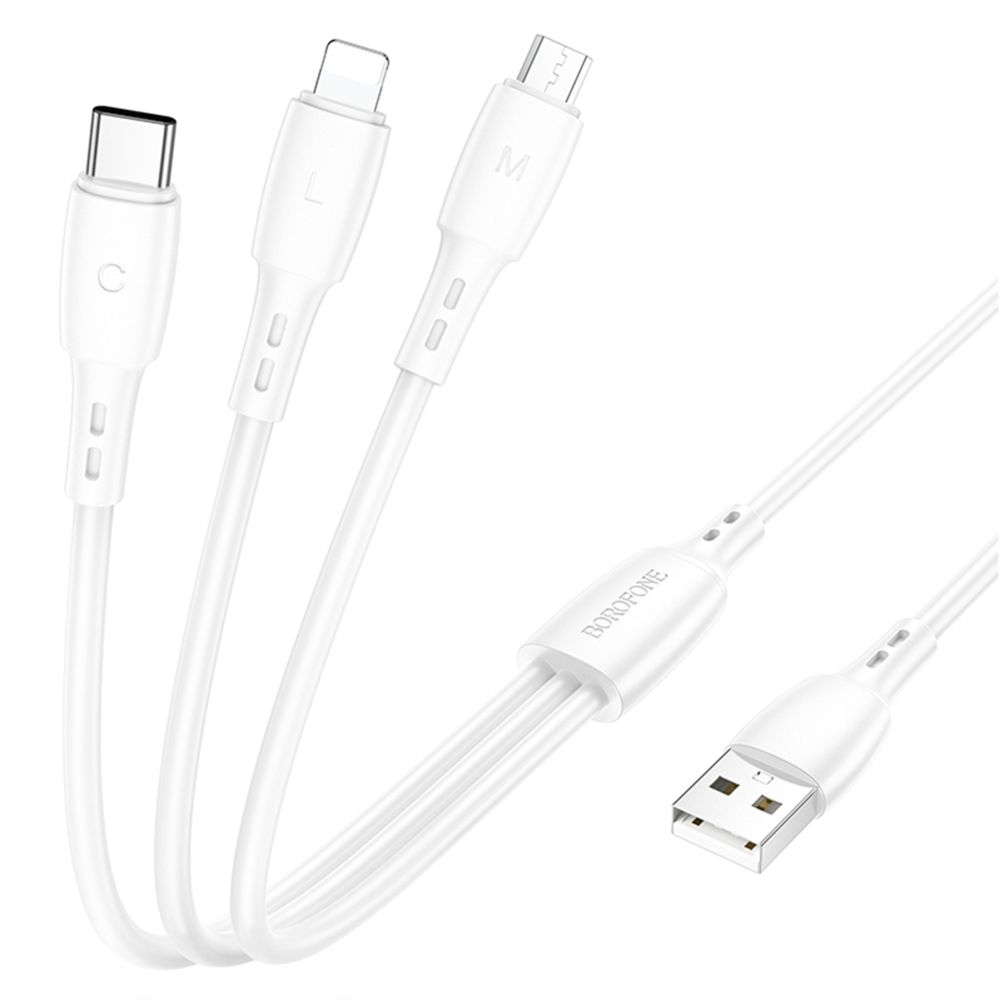 Купить USB BOROFONE BX71 3-IN-1 IP+TYPE-C+MICRO_2