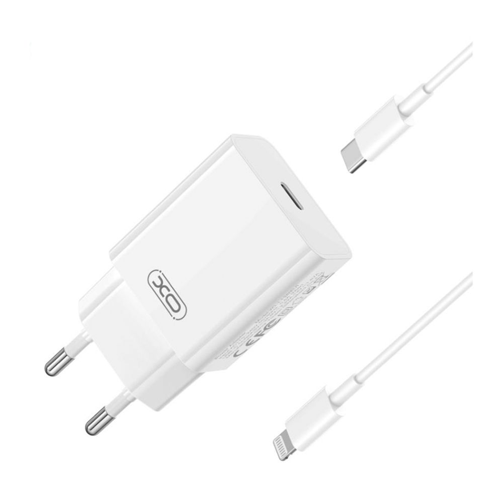 Купить СЕТЕВОЕ ЗАРЯДНОЕ УСТРОЙСТВО XO L126 1USB-C PD/QC 20W+TYPE-C TO LIGHTNING