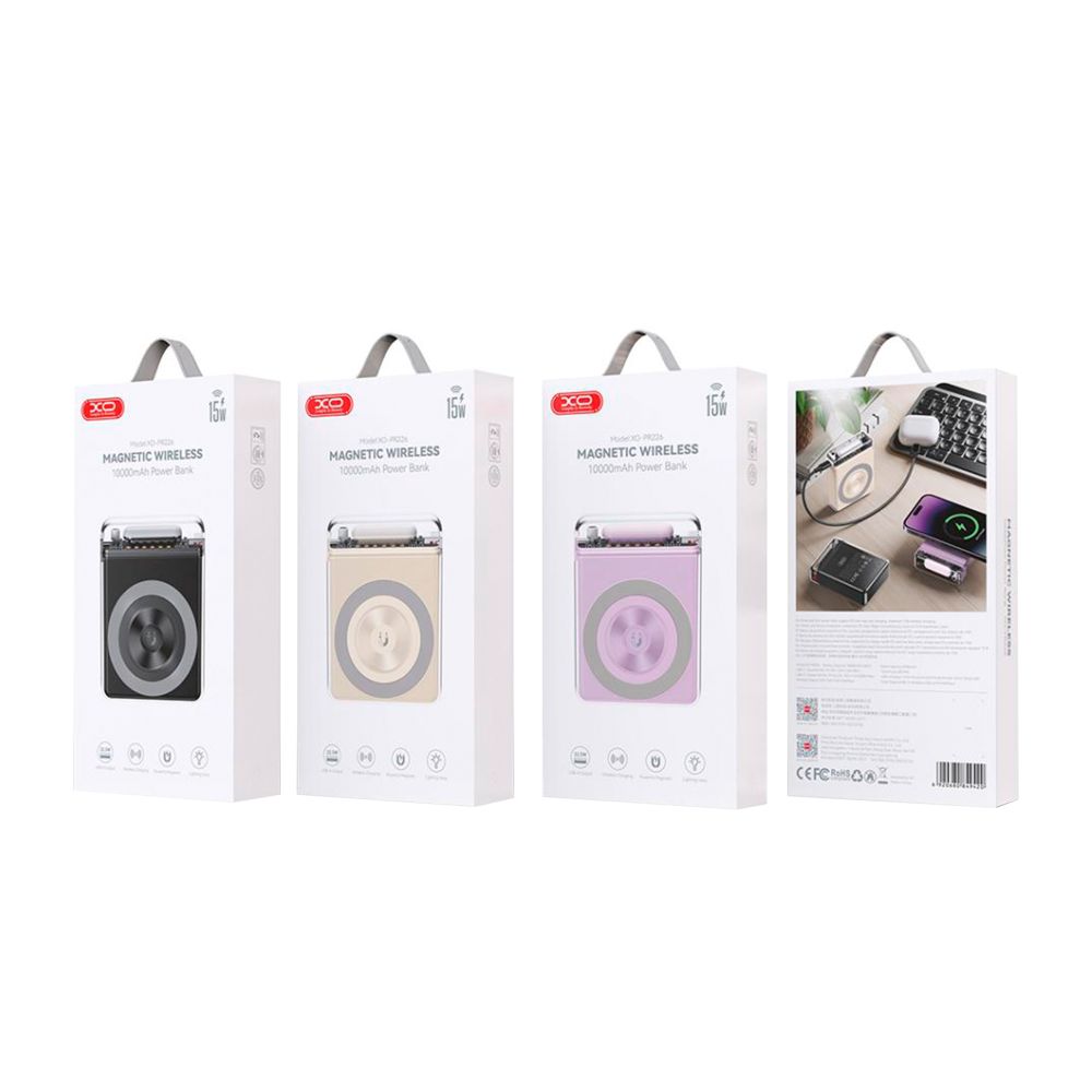 Купить POWER BANK XO PR226 MINI TRANSPARENT MAGNETIC ABSORPTION 15W 10000MAH_1