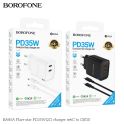 Купить СЕТЕВОЕ ЗАРЯДНОЕ УСТРОЙСТВО BOROFONE BA85A 2USB-C PD/QC 35W+TYPE-C TO TYPE-C