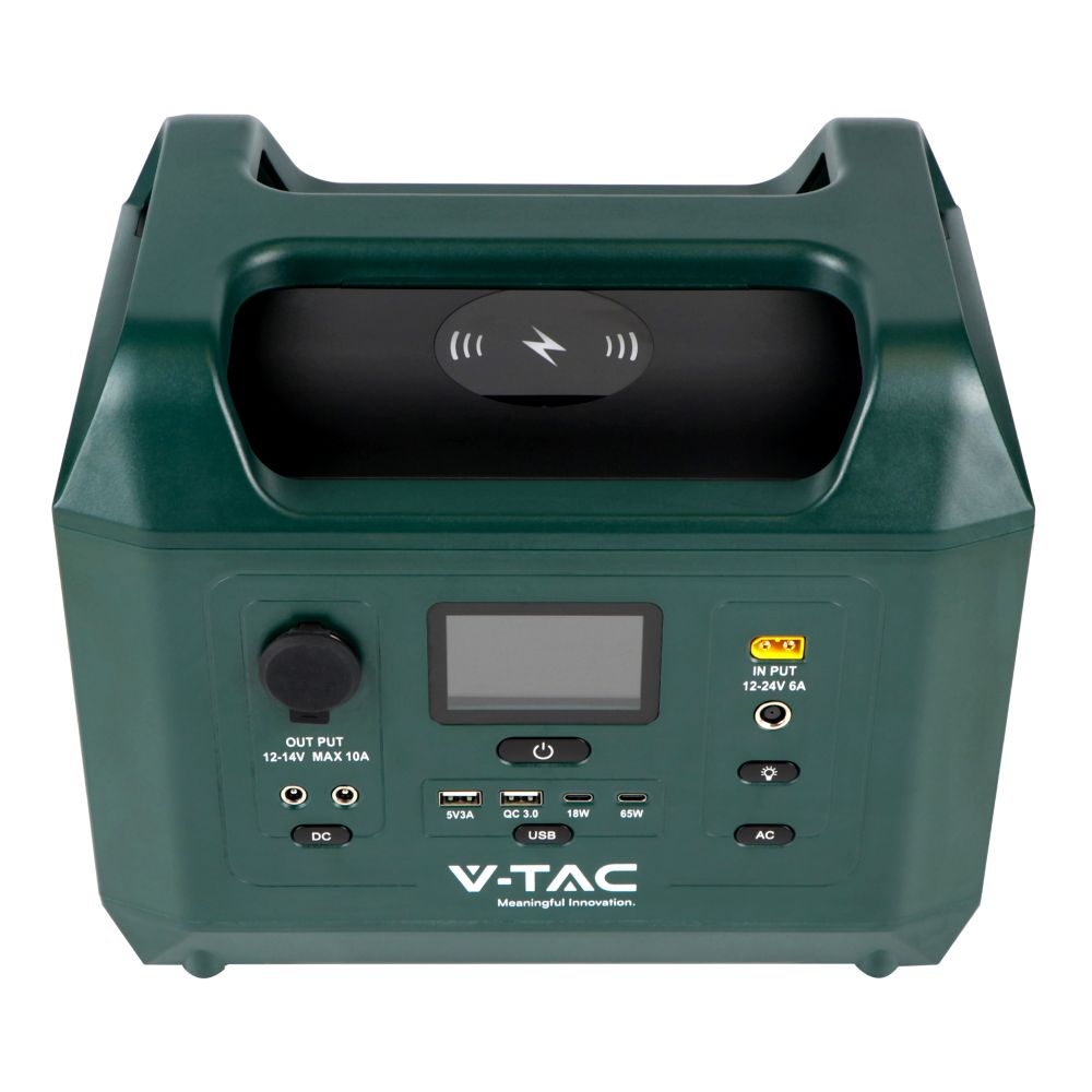 Купить POWER STATION V-TAC VT-606N, 600W(1KW PEAK), 576WH, QC 18W, PD 65W, DC, LIFEPO4_2