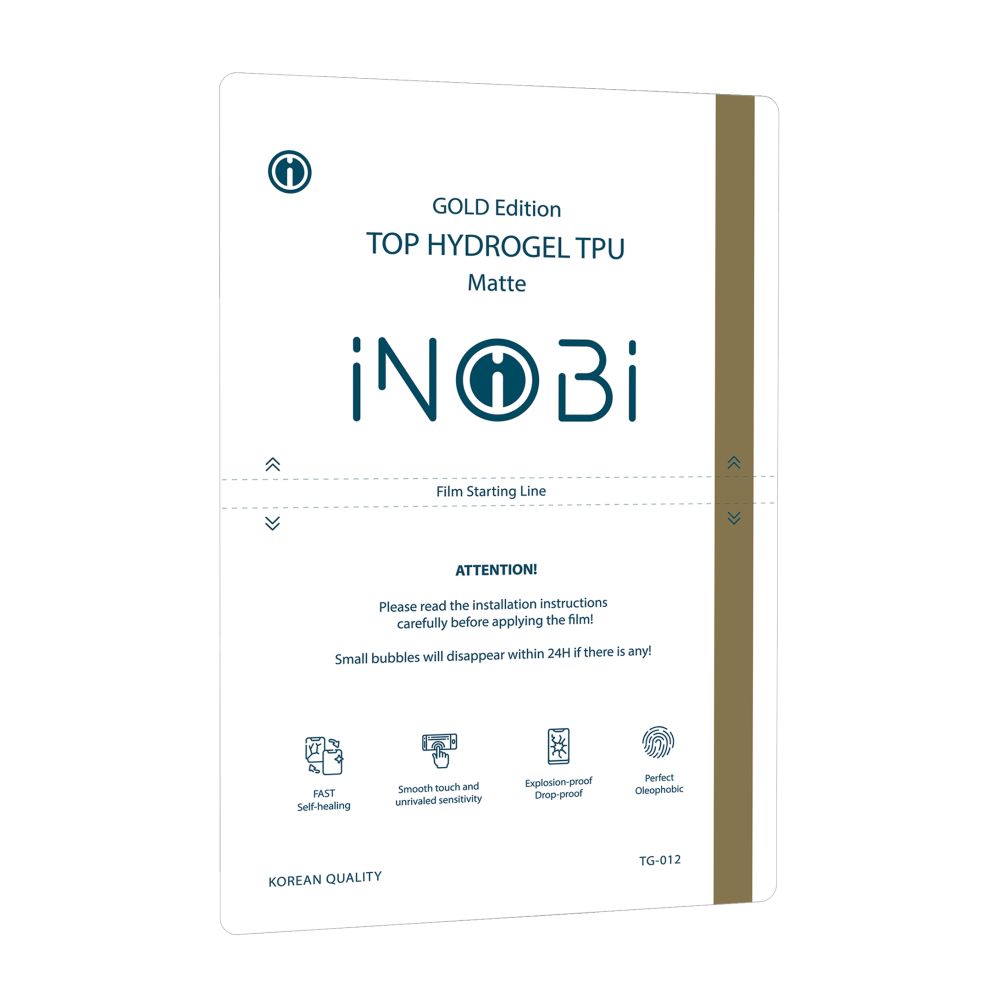 Купить ПОШТУЧНО ГИДРОГЕЛЬ ПЛЁНКА ДЛЯ ПЛАНШЕТА INOBI GOLD TG-012 / (МАТОВАЯ)