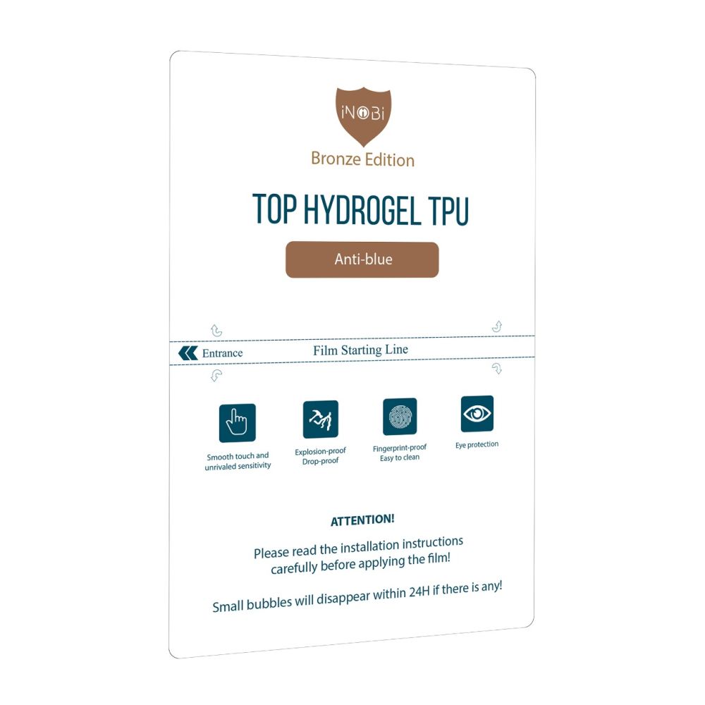 Купить ПОШТУЧНО ГИДРОГЕЛЬ ПЛЁНКА INOBI BRONZE PB-003 / (ГЛЯНЕЦ АНТИ-СИНИЙ)(EOL)