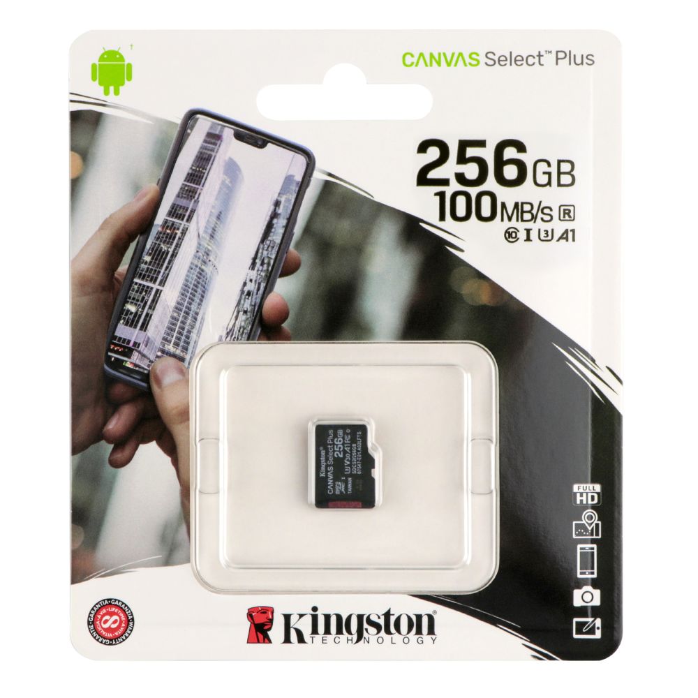 Купить КАРТА ПАМЯТИ KINGSTON CANVAS SELECT PLUS MICROSDXC (UHS-1) 256GB 10 CLASS