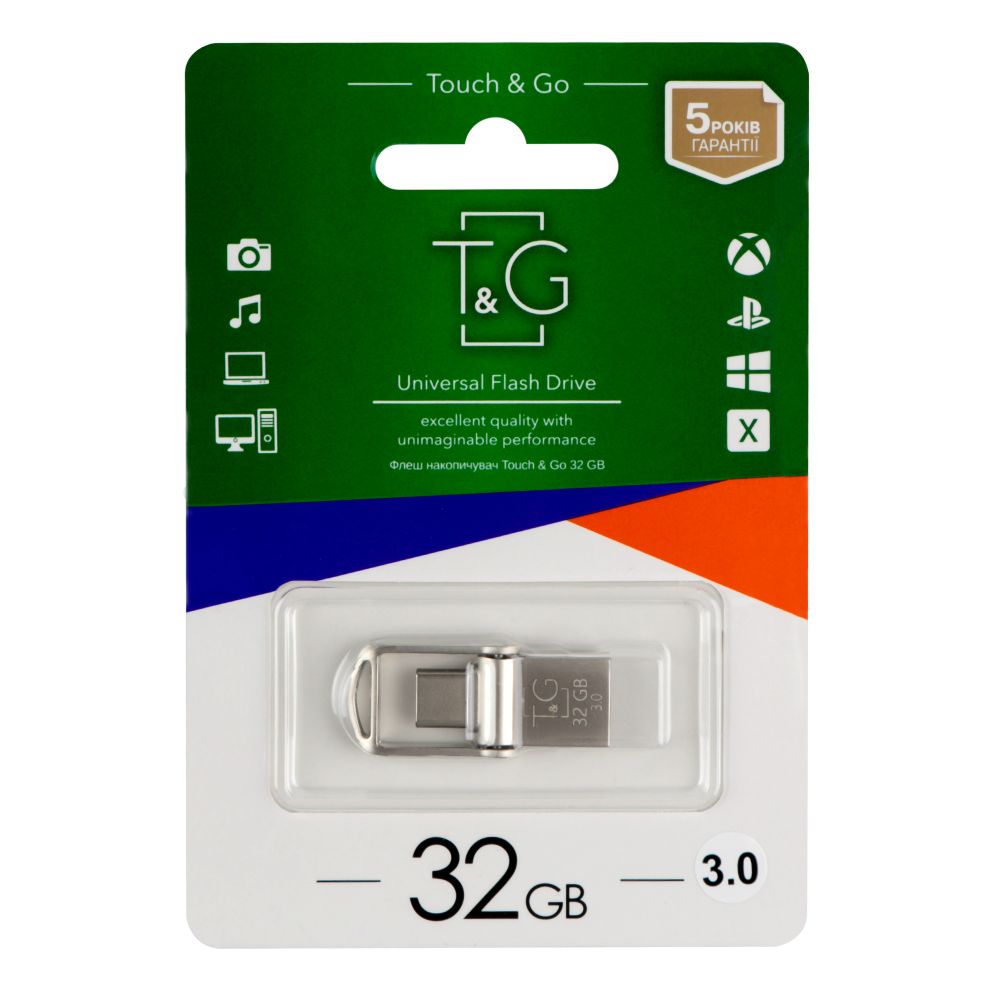 Купить USB OTG T&G 2&1 3.0 TYPE C 32GB METAL 104