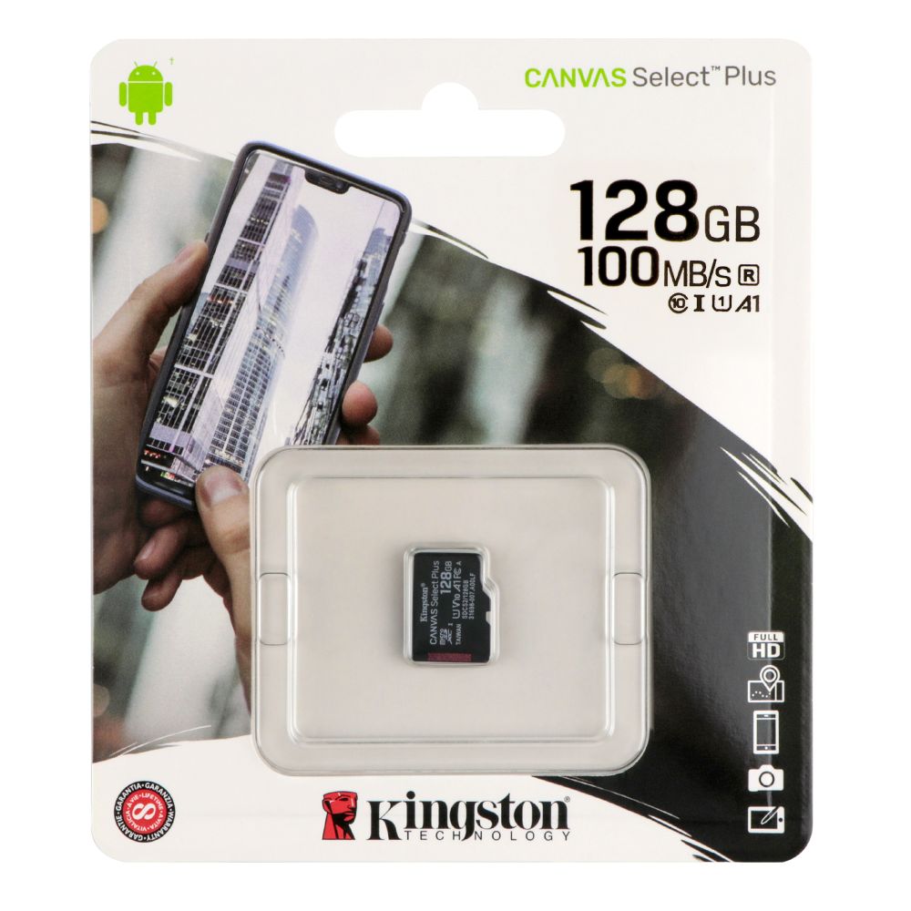 Купить КАРТА ПАМЯТИ KINGSTON CANVAS SELECT PLUS MICROSDXC (UHS-1) 128GB 10 CLASS