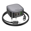 Купить СЕТЕВОЕ ЗАРЯДНОЕ УСТРОЙСТВО HOCO CS33A 1USB/2USB-C PD/QC 30W+TYPE-C TO LIGHTNING_1